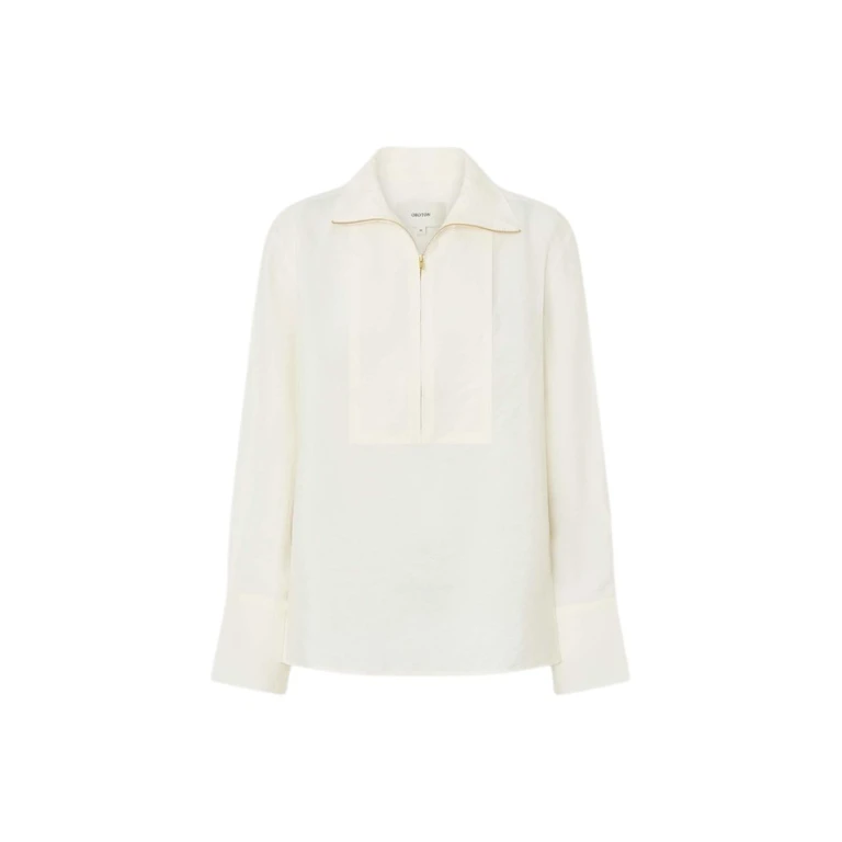 Oroton Half Placket Zip Shirt - Oroton Tops - Australian Heritage Luxury - Shop at Luxury Shoes 