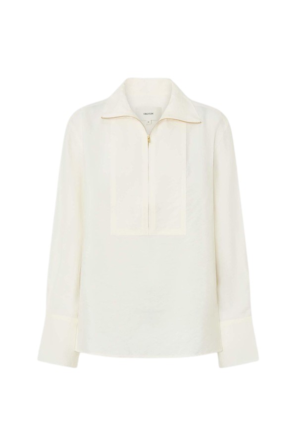 Oroton Half Placket Zip Shirt - Oroton Tops - Australian Heritage Luxury - Shop at Luxury Shoes 