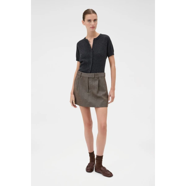Oroton Herringbone Mini Skirt - Oroton Skirts - Australian Heritage Luxury - Shop at Luxury Shoes 