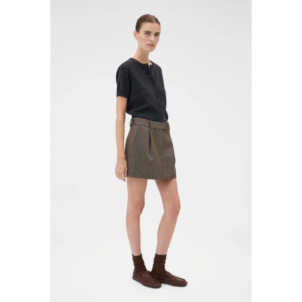 Oroton Herringbone Mini Skirt - Oroton Skirts - Australian Heritage Luxury - Shop at Luxury Shoes 