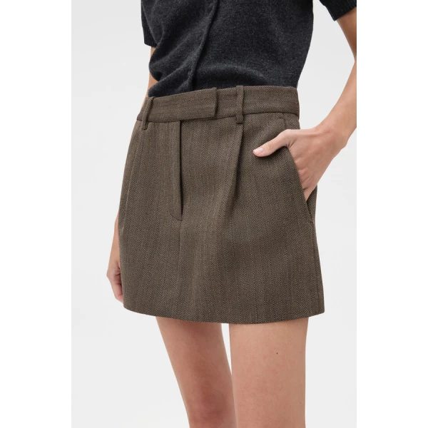 Oroton Herringbone Mini Skirt - Oroton Skirts - Australian Heritage Luxury - Shop at Luxury Shoes 