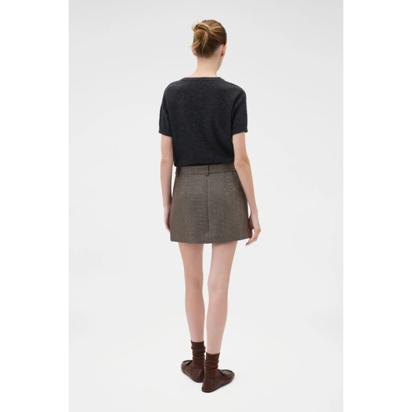 Oroton Herringbone Mini Skirt - Oroton Skirts - Australian Heritage Luxury - Shop at Luxury Shoes 