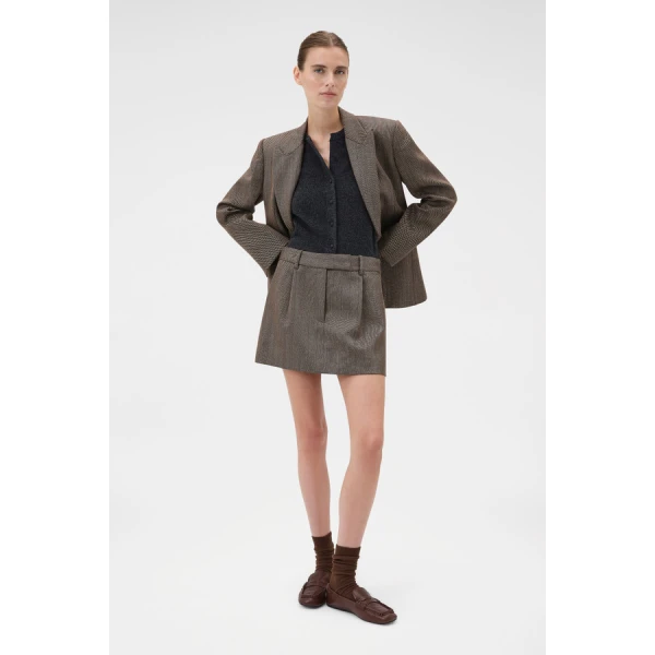 Oroton Herringbone Mini Skirt - Oroton Skirts - Australian Heritage Luxury - Shop at Luxury Shoes 