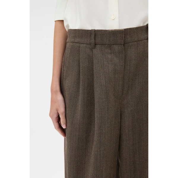 Oroton Herringbone Pleat Pant - Oroton Pants - Australian Heritage Luxury - Shop at Luxury Shoes 