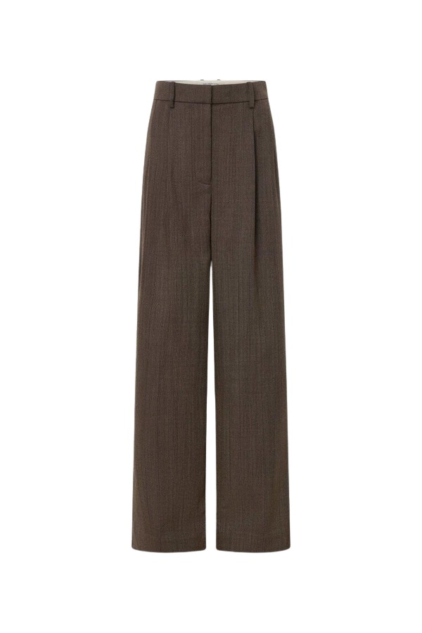Oroton Herringbone Pleat Pant - Oroton Pants - Australian Heritage Luxury - Shop at Luxury Shoes 