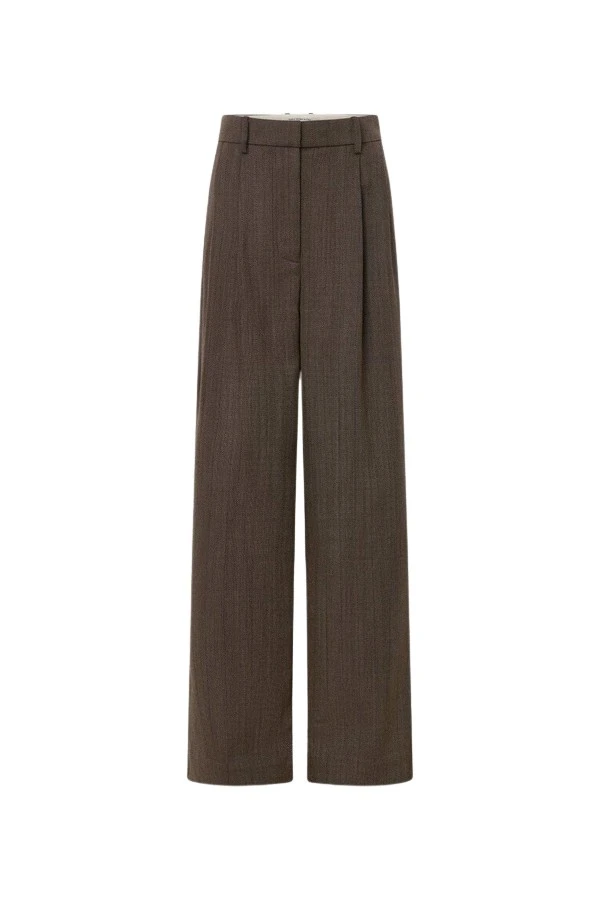 Oroton-Herringbone-Pleat-Pant98715_nobg Oroton Herringbone Pleat Pant - Oroton Pants - Australian Heritage Luxury - Shop at Luxury Shoes