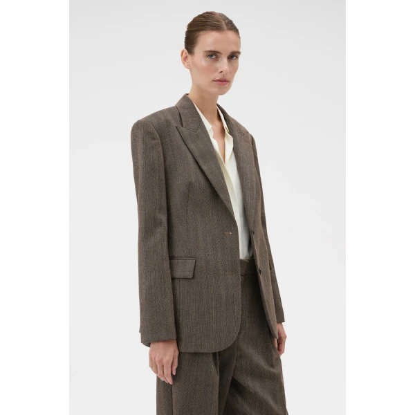 Oroton Herringbone Shaped Blazer - Oroton Jackets - Australian Heritage Luxury - Shop at Luxury Shoes 