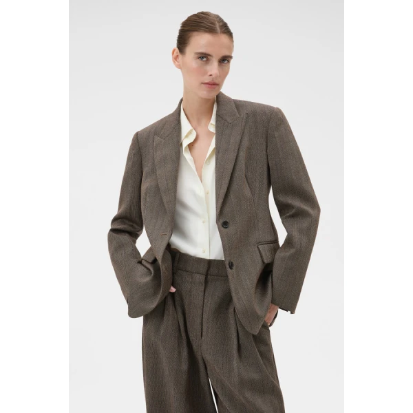 Oroton Herringbone Shaped Blazer - Oroton Jackets - Australian Heritage Luxury - Shop at Luxury Shoes 