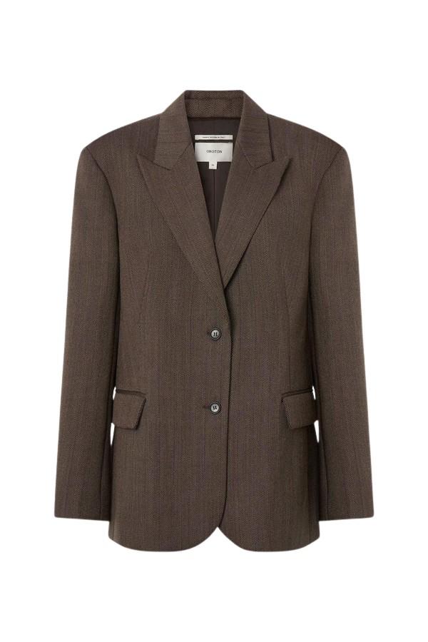 Oroton Herringbone Shaped Blazer - Oroton Jackets - Australian Heritage Luxury - Shop at Luxury Shoes 