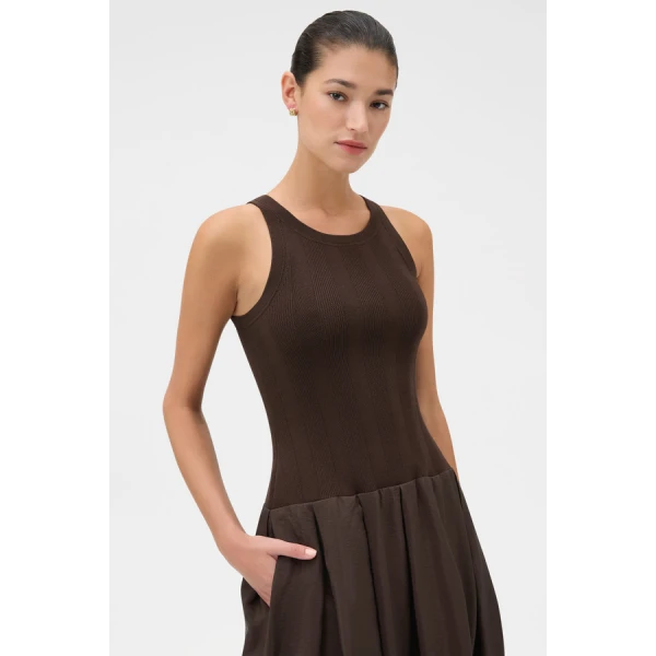 Oroton Knit Bodice Midi Dress - Oroton Dresses - Australian Heritage Luxury - Shop at Luxury Shoes 