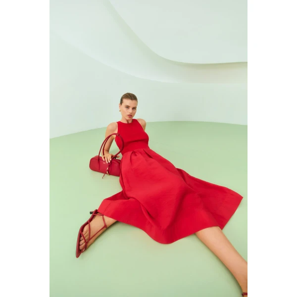 Oroton Knit Bodice Midi Dress - Oroton Dresses - Australian Heritage Luxury - Shop at Luxury Shoes 