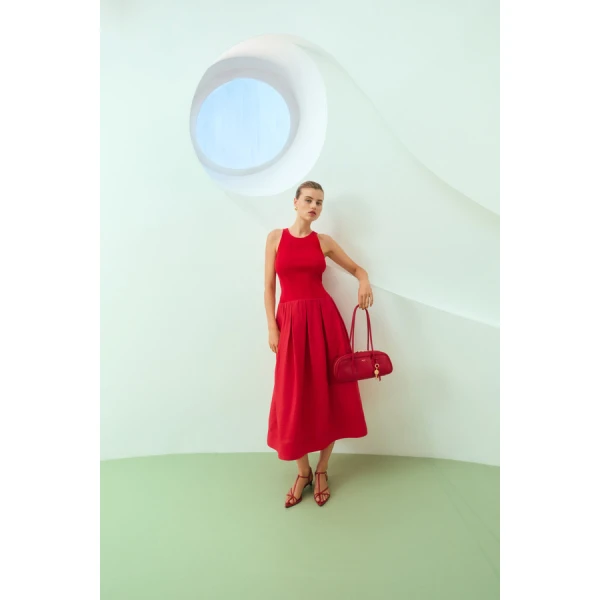 Oroton Knit Bodice Midi Dress - Oroton Dresses - Australian Heritage Luxury - Shop at Luxury Shoes 