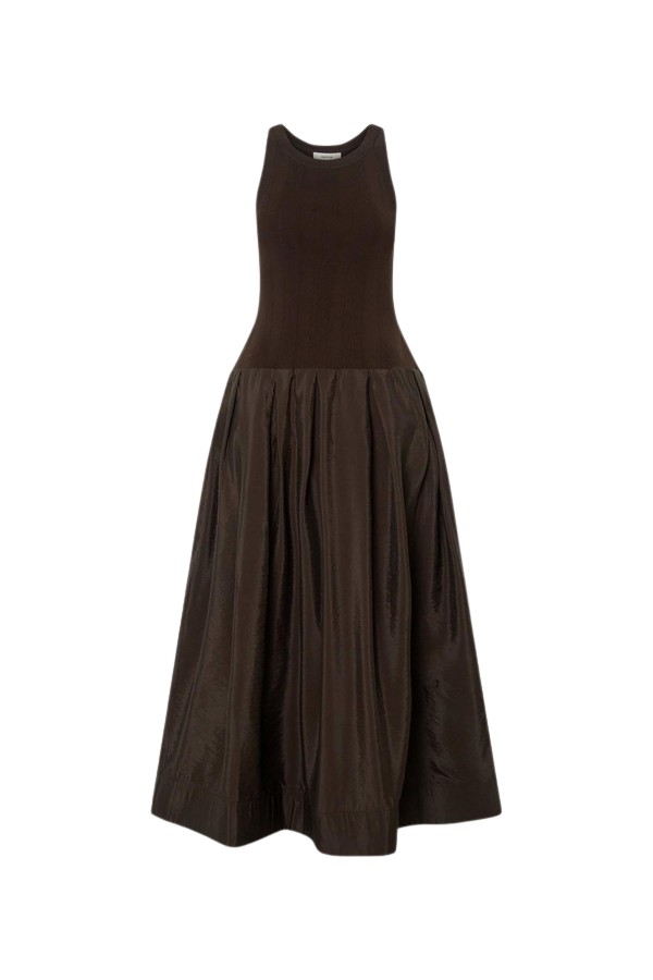 Oroton Knit Bodice Midi Dress