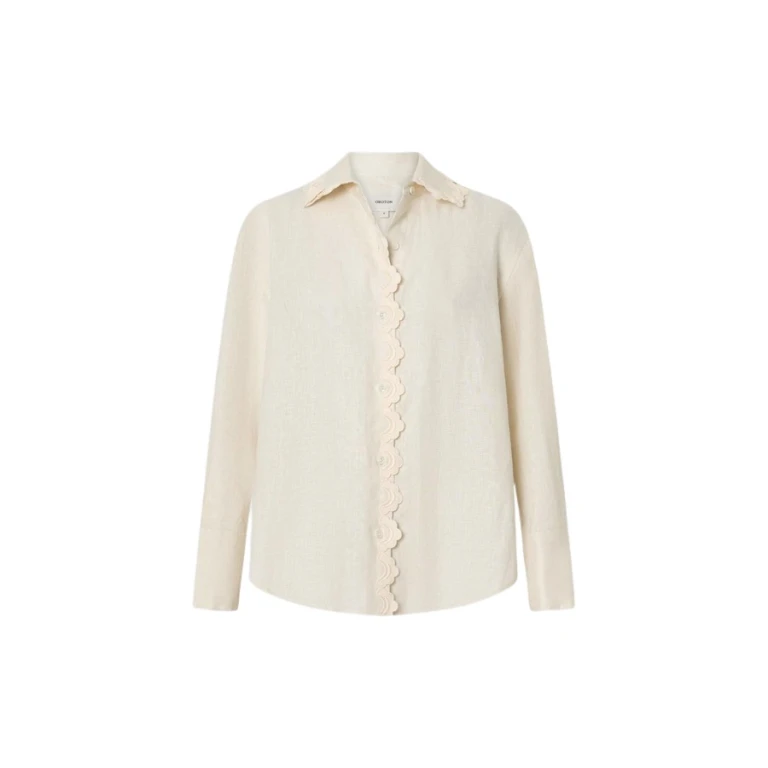 Oroton Lace Trim Shirt - Oroton Tops - Australian Heritage Luxury - Shop at Luxury Shoes 