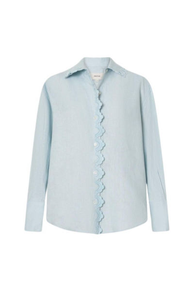 Oroton Lace Trim Shirt - Oroton Tops - Australian Heritage Luxury - Shop at Luxury Shoes 