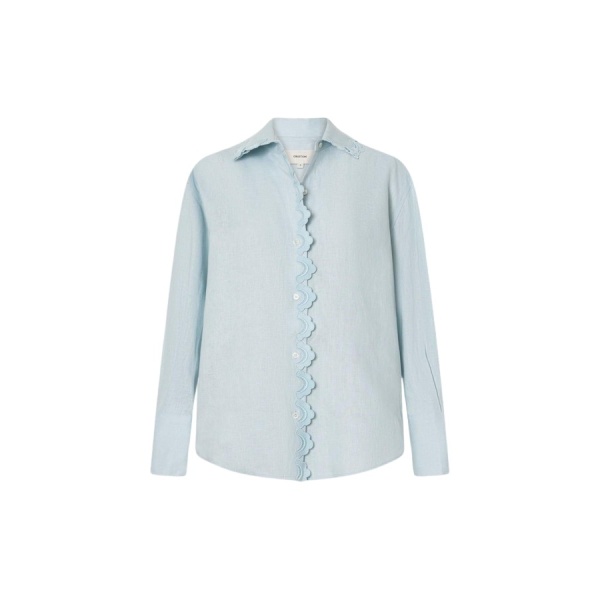 Oroton Lace Trim Shirt - Oroton Tops - Australian Heritage Luxury - Shop at Luxury Shoes 