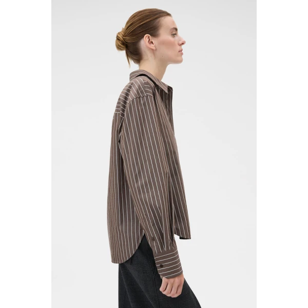 Oroton Long Sleeve Stripe Shirt - Oroton Tops - Australian Heritage Luxury - Shop at Luxury Shoes 