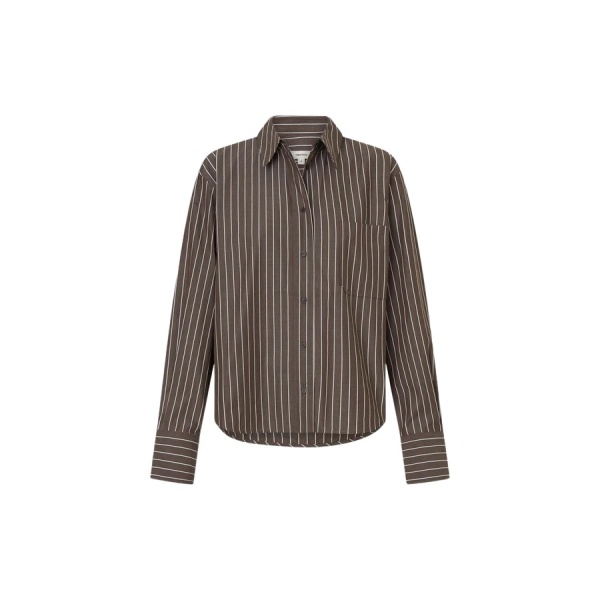 Oroton Long Sleeve Stripe Shirt - Oroton Tops - Australian Heritage Luxury - Shop at Luxury Shoes 