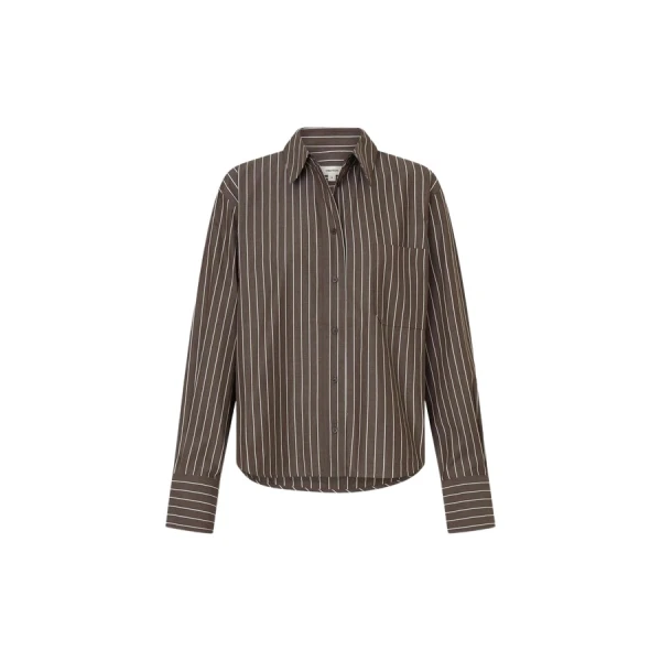 Oroton Long Sleeve Stripe Shirt - Oroton Tops - Australian Heritage Luxury - Shop at Luxury Shoes 