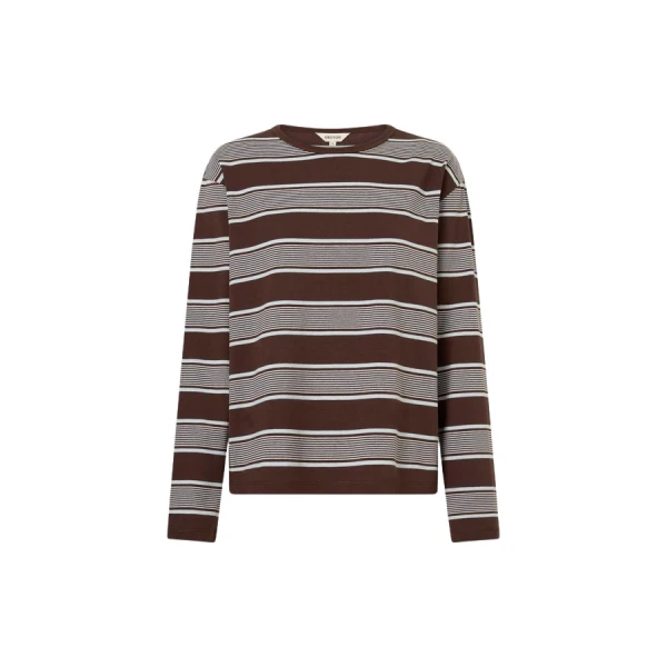 Oroton Long Sleeve Stripe Tee - Oroton Tops - Australian Heritage Luxury - Shop at Luxury Shoes 