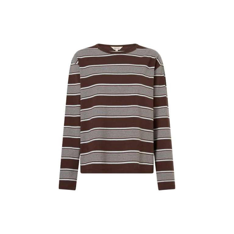 Oroton Long Sleeve Stripe Tee - Oroton Tops - Australian Heritage Luxury - Shop at Luxury Shoes 