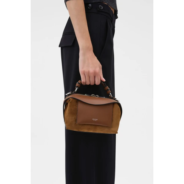 Oroton Mica Bowler Suede - Bags - Australian Luxury Leather Handbag at Luxury Shoes 