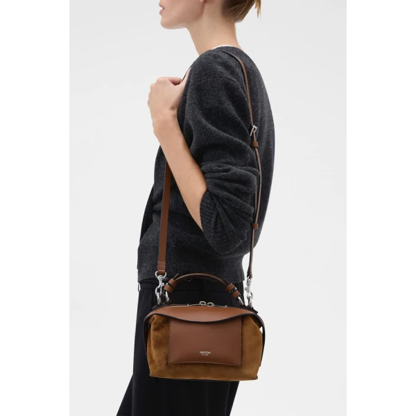 Oroton Mica Bowler Suede - Bags - Australian Luxury Leather Handbag at Luxury Shoes 