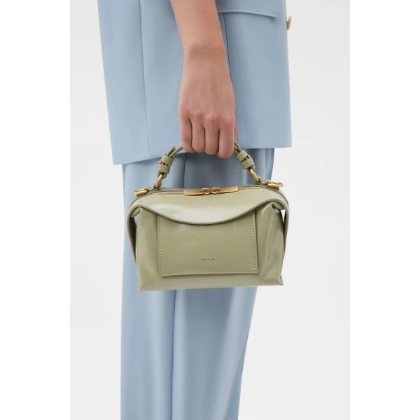Oroton Mica Crackle Mini Bowler - Bags - Australian Luxury Leather Handbag at Luxury Shoes 
