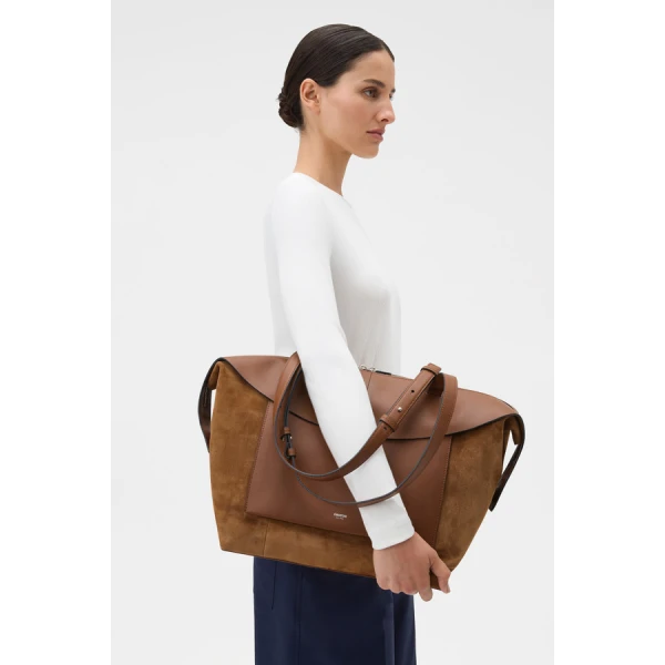 Oroton Mica Medium Tote Suede - Bags - Australian Luxury Leather Handbag at Luxury Shoes 