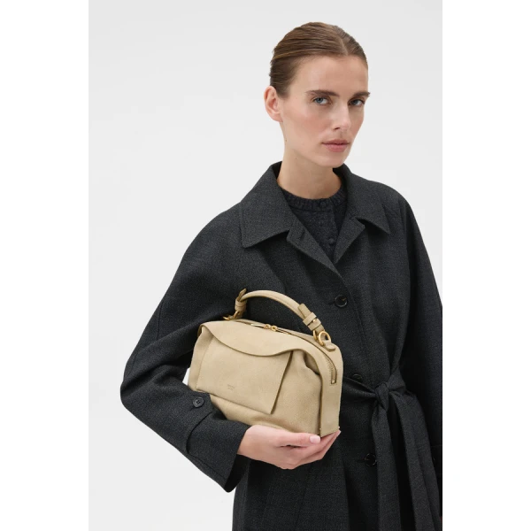 Oroton Mica Suede Bowler - Bags - Australian Luxury Leather Handbag at Luxury Shoes 