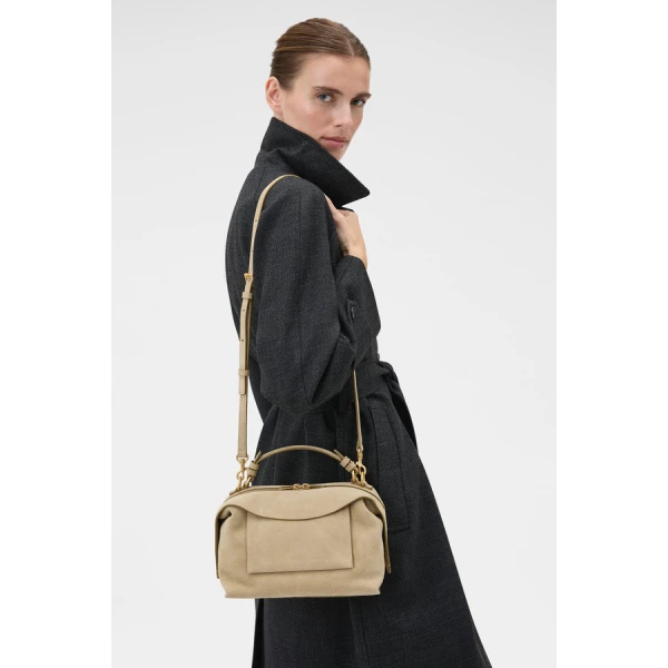 Oroton Mica Suede Bowler - Bags - Australian Luxury Leather Handbag at Luxury Shoes 