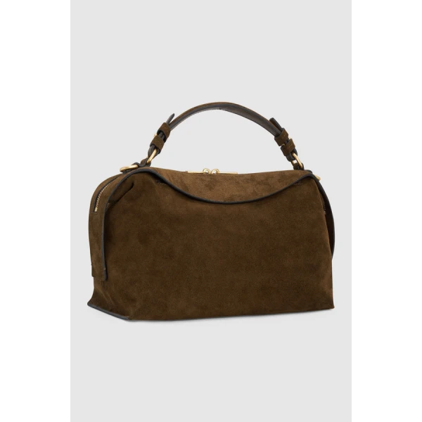 Oroton Mica Suede Large Bowler - Bags - Australian Luxury Leather Handbag at Luxury Shoes 