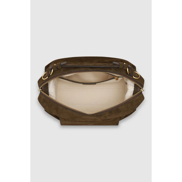 Oroton Mica Suede Large Bowler - Bags - Australian Luxury Leather Handbag at Luxury Shoes 