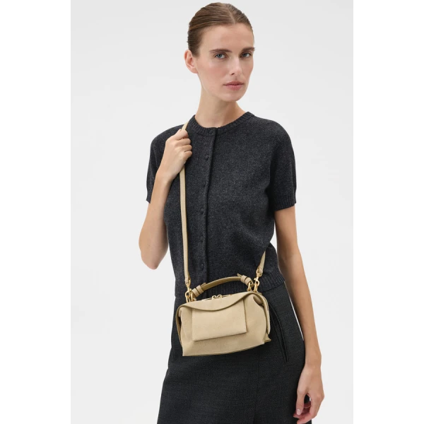 Oroton Mica Suede Mini Bowler - Bags - Australian Luxury Leather Handbag at Luxury Shoes 