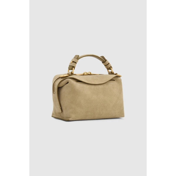 Oroton Mica Suede Mini Bowler - Bags - Australian Luxury Leather Handbag at Luxury Shoes 