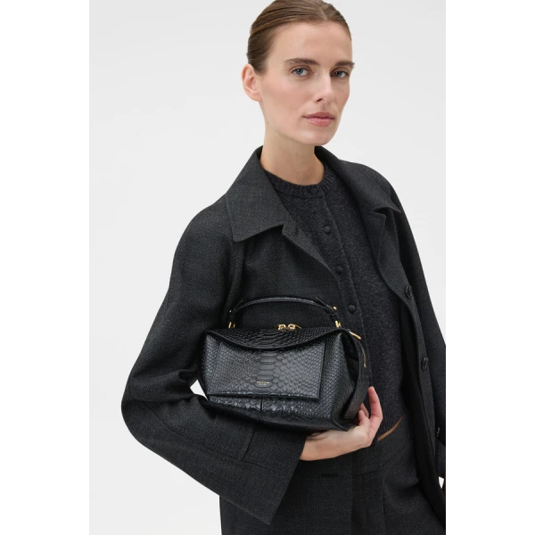 Oroton Mica Texture Bowler - Bags - Australian Luxury Leather Handbag at Luxury Shoes 