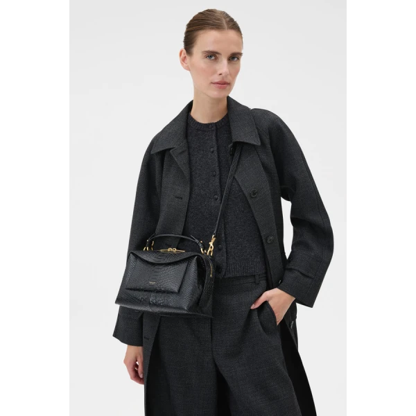 Oroton Mica Texture Bowler - Bags - Australian Luxury Leather Handbag at Luxury Shoes 