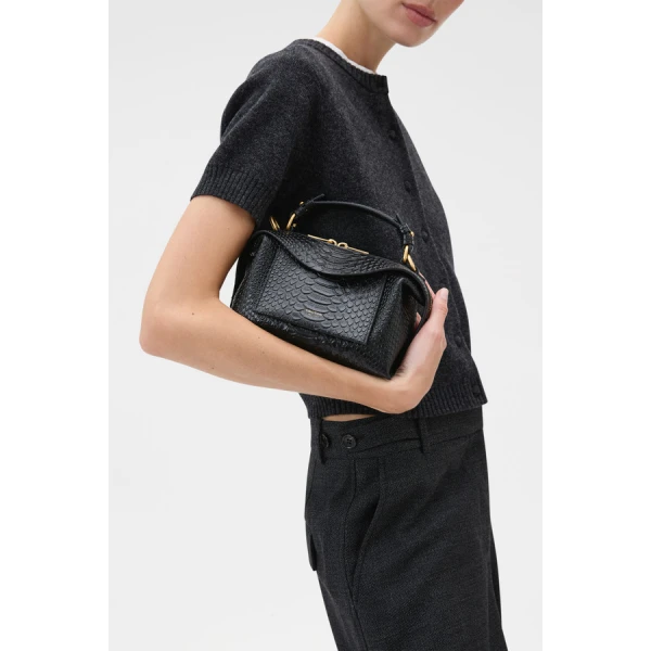 Oroton Mica Texture Mini Bowler - Bags - Australian Luxury Leather Handbag at Luxury Shoes 