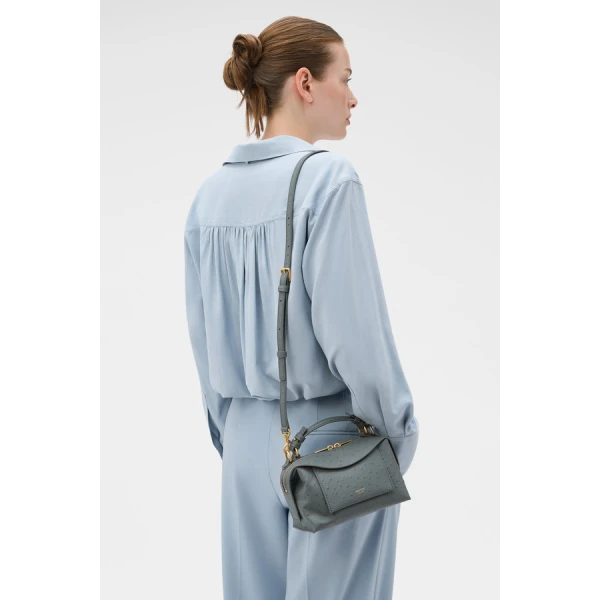 Oroton Mica Texture Mini Bowler - Bags - Australian Luxury Leather Handbag at Luxury Shoes 