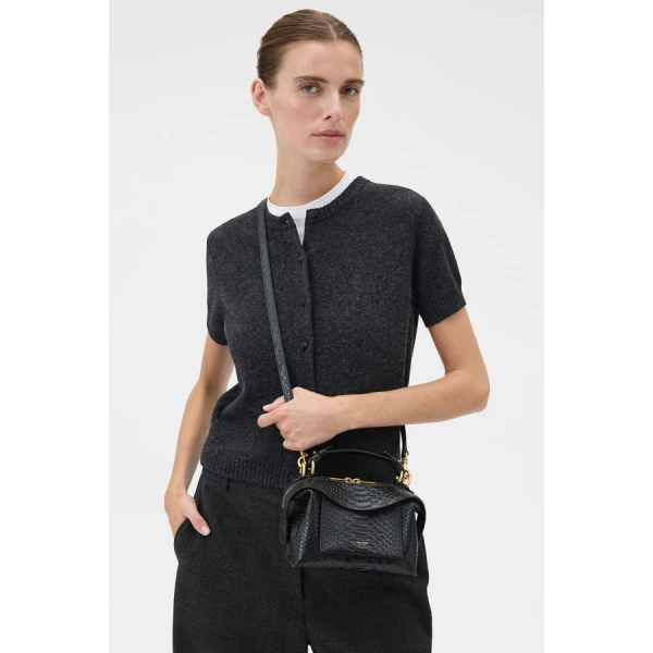 Oroton Mica Texture Mini Bowler - Bags - Australian Luxury Leather Handbag at Luxury Shoes 