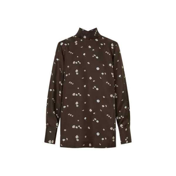 Oroton Mini Daisy Tie Neck Tunic - Oroton Tops - Australian Heritage Luxury - Shop at Luxury Shoes 