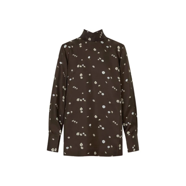 Oroton Mini Daisy Tie Neck Tunic - Oroton Tops - Australian Heritage Luxury - Shop at Luxury Shoes 