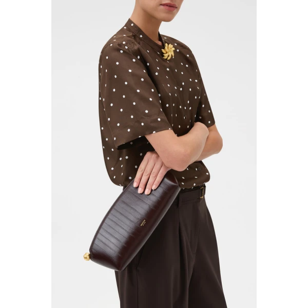 Oroton Naia Clutch Texture - Bags - Australian Luxury Leather Handbag at Luxury Shoes 
