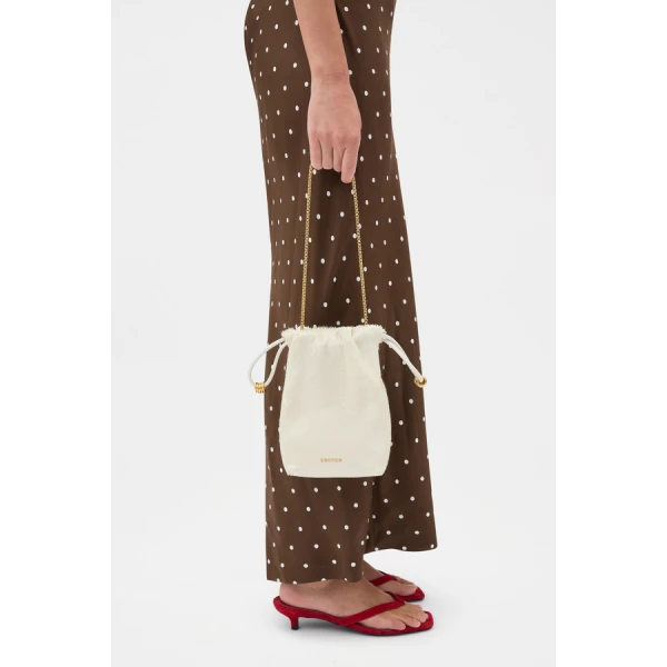 Oroton Nola Drawstring Pouch - Bags - Australian Luxury Leather Handbag at Luxury Shoes 