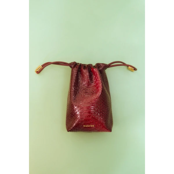 Oroton Nola Drawstring Pouch Texture - Bags - Australian Luxury Leather Handbag at Luxury Shoes 