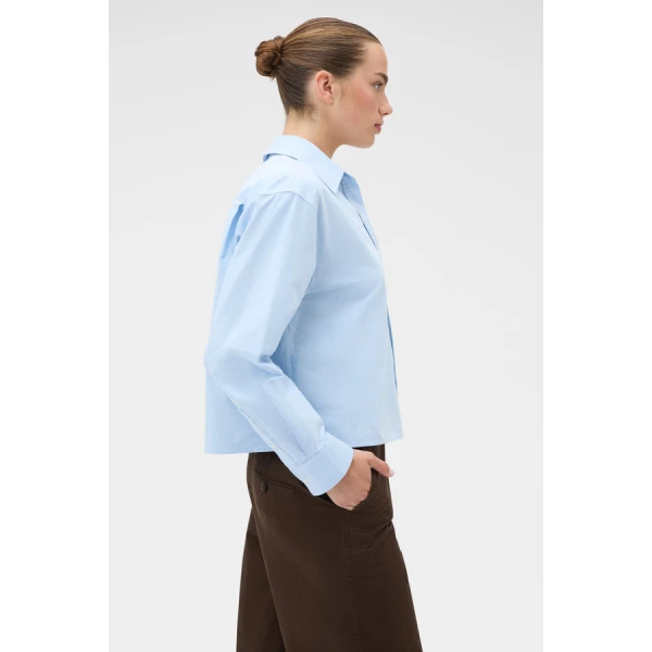 Oroton Oxford Cropped Shirt - Oroton Tops - Australian Heritage Luxury - Shop at Luxury Shoes 