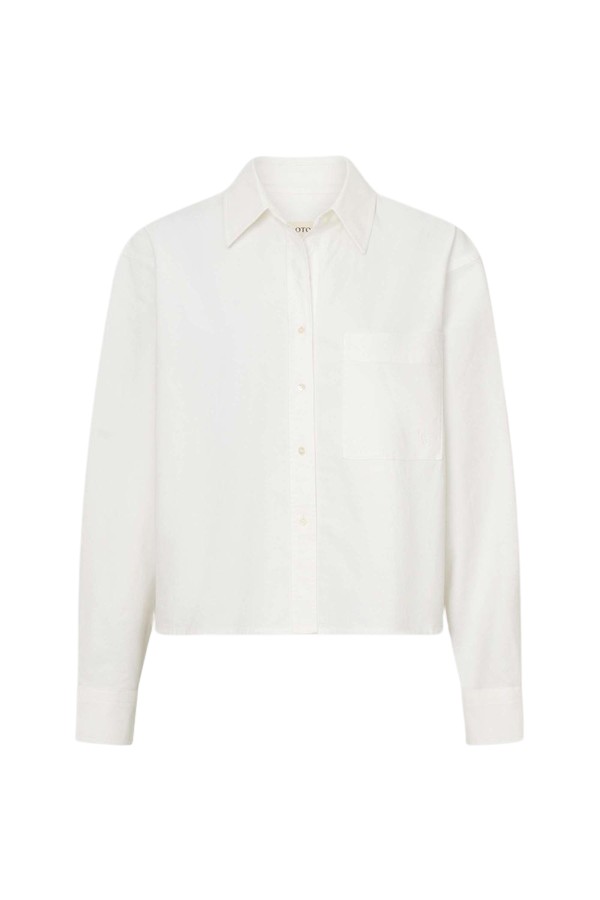 Oroton Oxford Cropped Shirt - Oroton Tops - Australian Heritage Luxury - Shop at Luxury Shoes 