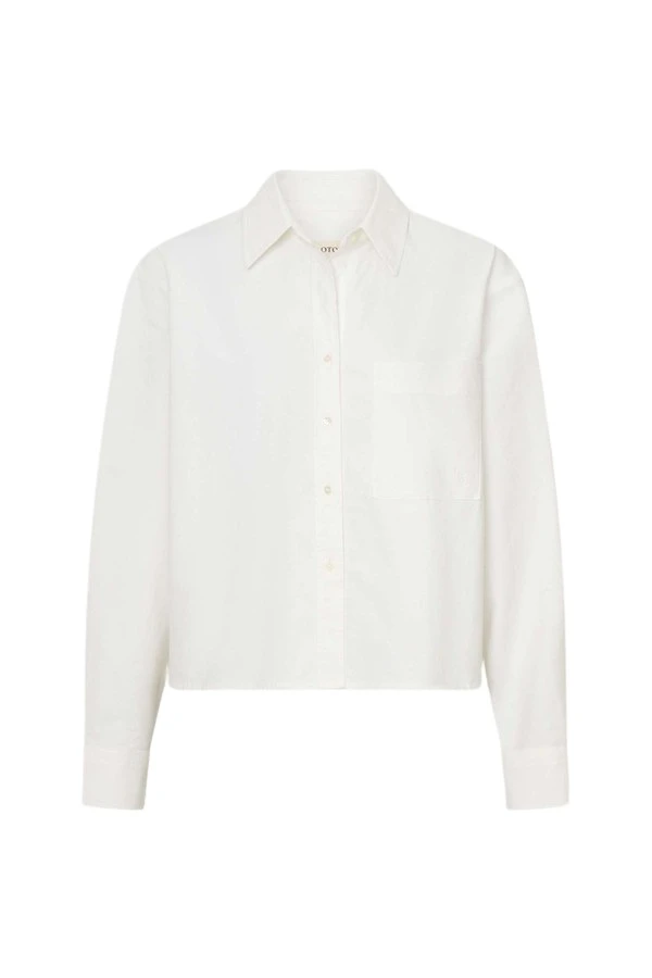 Oroton-Oxford-Cropped-Shirt-719191_nobg Oroton Oxford Cropped Shirt - Oroton Tops - Australian Heritage Luxury - Shop at Luxury Shoes