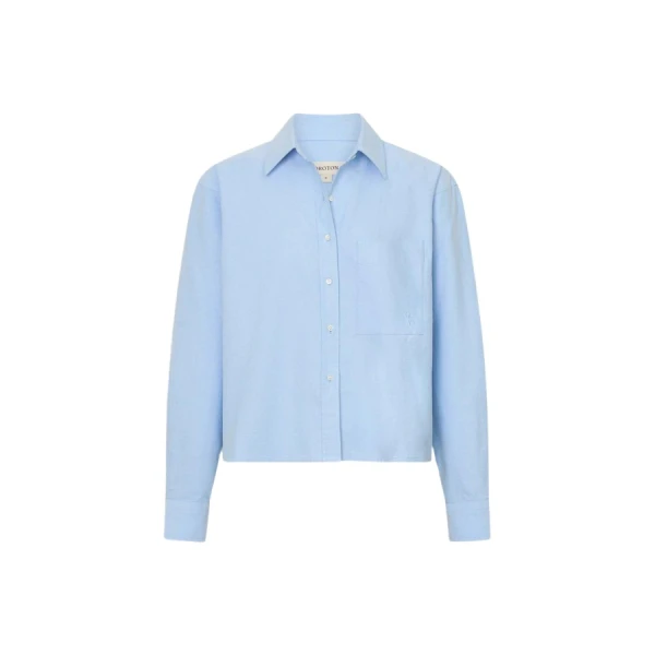 Oroton Oxford Cropped Shirt - Oroton Tops - Australian Heritage Luxury - Shop at Luxury Shoes 
