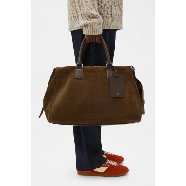 Oroton Paxton Suede Weekender - Bags - Australian Luxury Leather Handbag at Luxury Shoes 